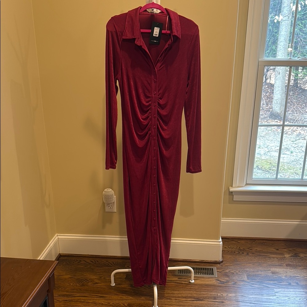 Elegant Red Maxi Dress